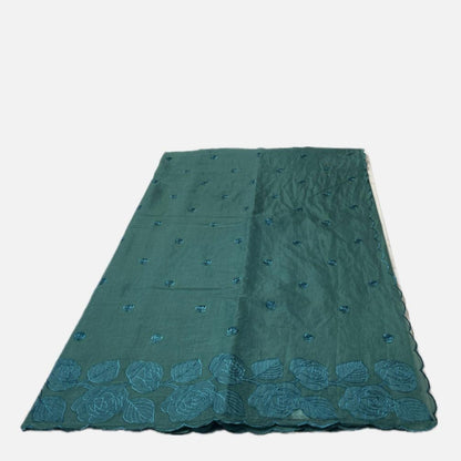 Chanderi Cotton Fancy Saree in Green