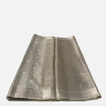 Tissue Organza Saree with Floral Embroidary