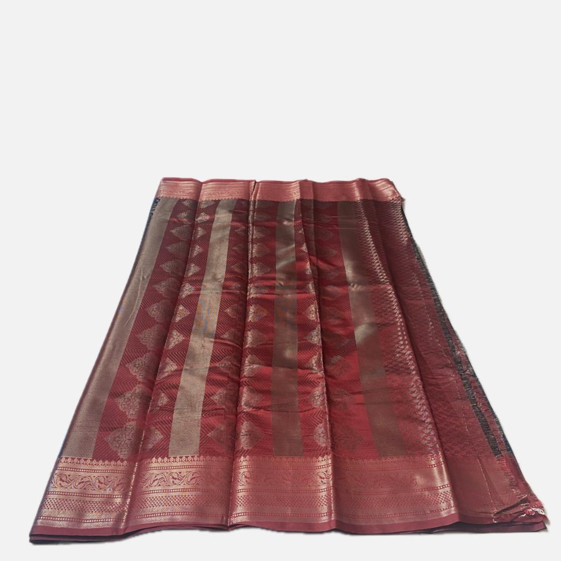 Semi Silk Saree in Blue (Wedding Collection)