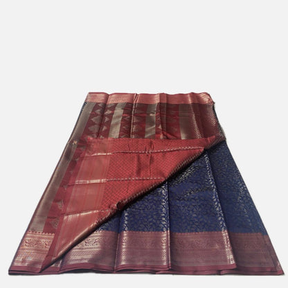 Semi Silk Saree in Blue (Wedding Collection)