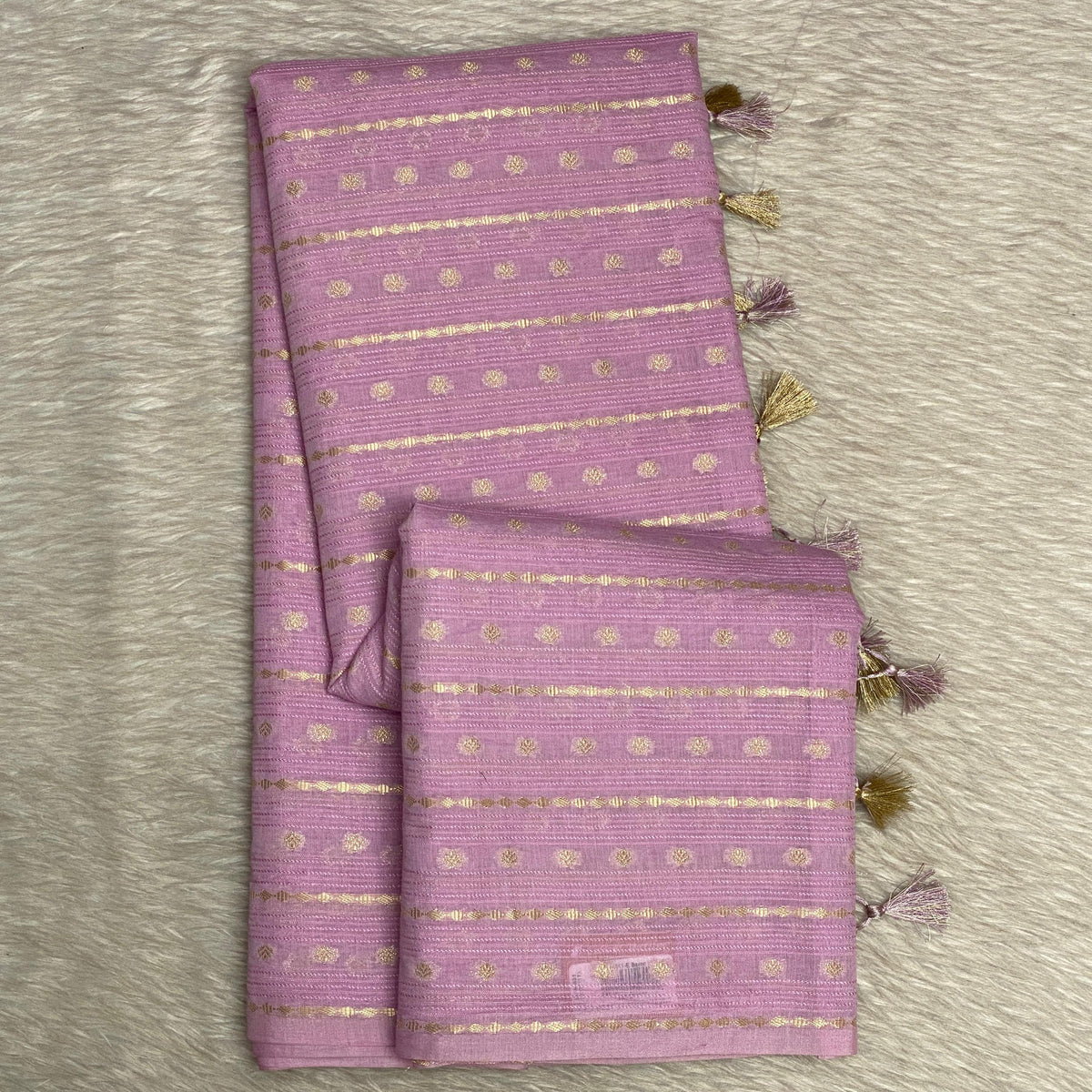 ✨Kannaki Banarasi Silk Golden Butti Saree Pink ✨