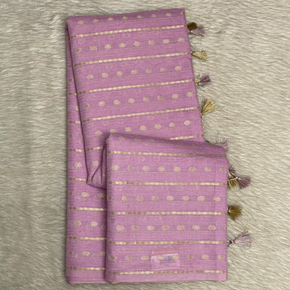 ✨Kannaki Banarasi Silk Golden Butti Saree Pink ✨