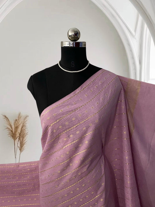 ✨Kannaki Banarasi Silk Golden Butti Saree Pink ✨