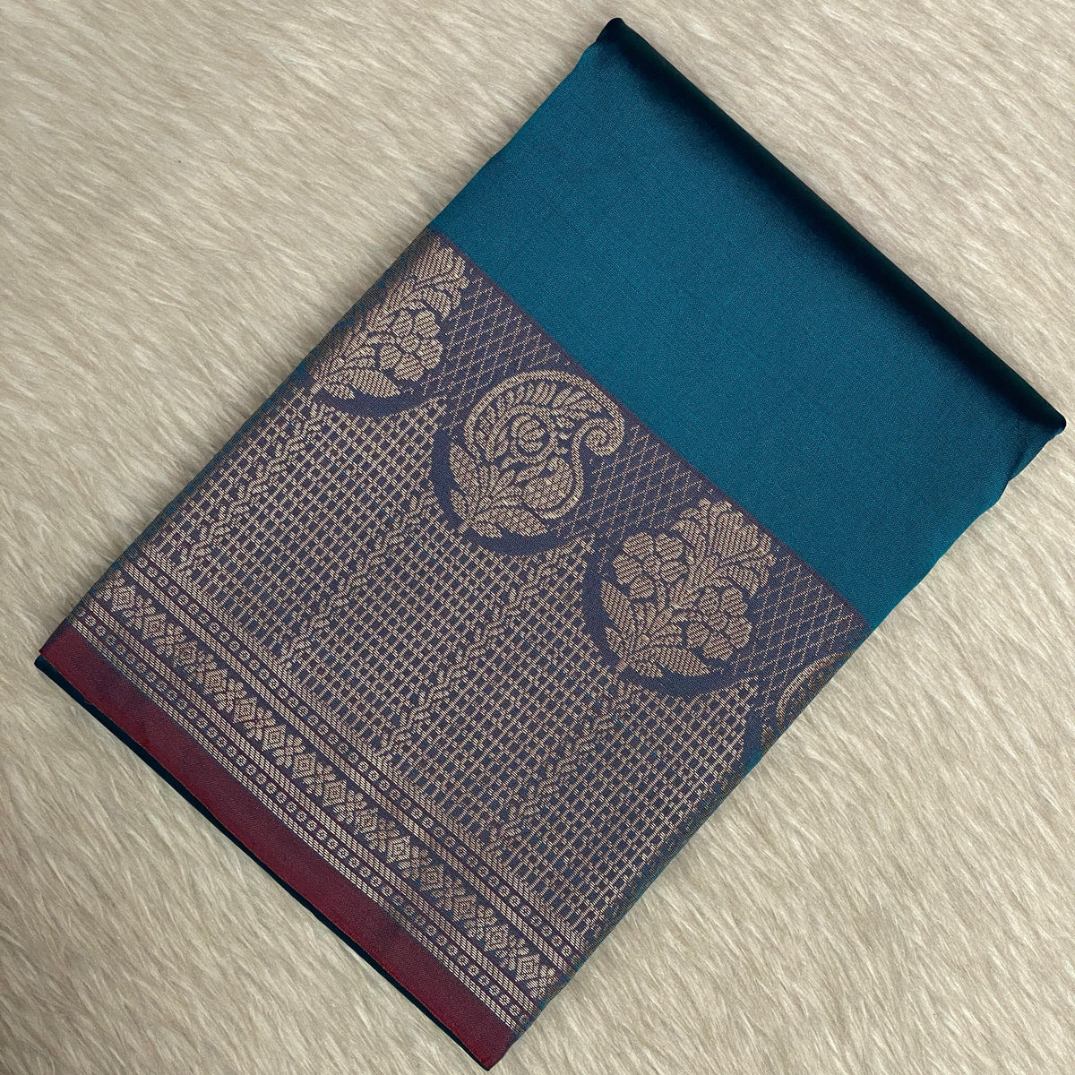 Semi Silk Saree in Blue