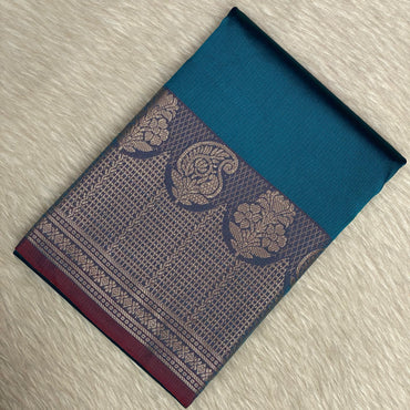 Semi Silk Saree in Blue