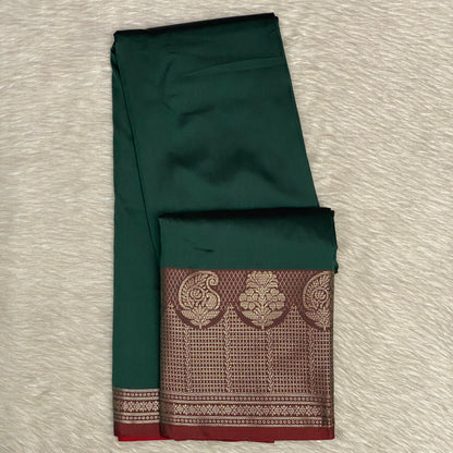Semi Silk Saree in Green