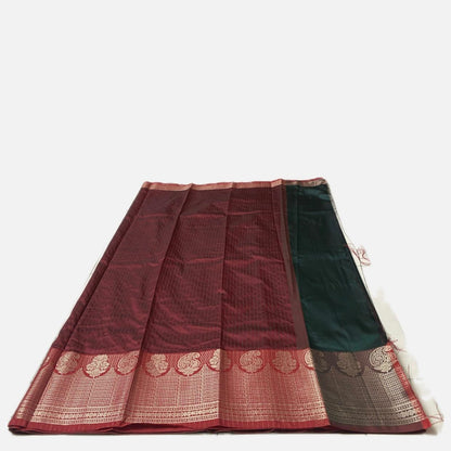 Semi Silk Saree in Green