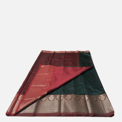 Semi Silk Saree in Green
