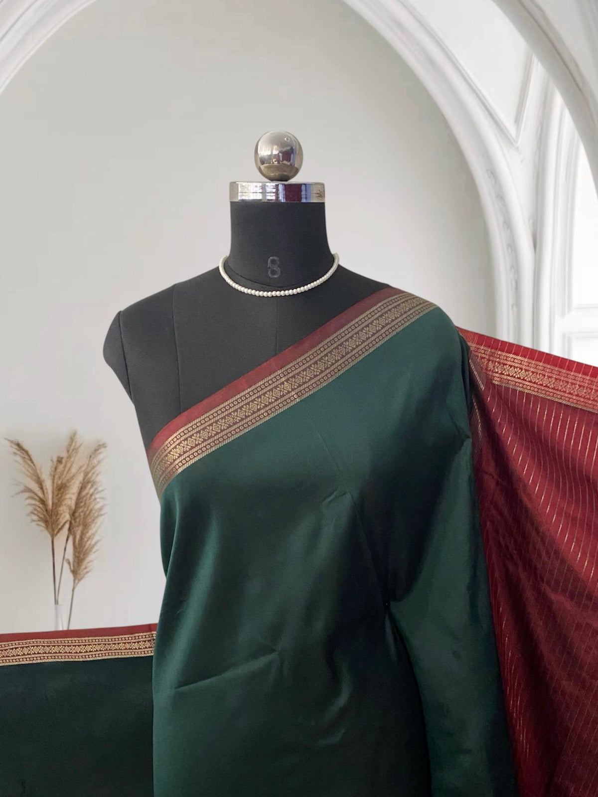 Semi Silk Saree in Green