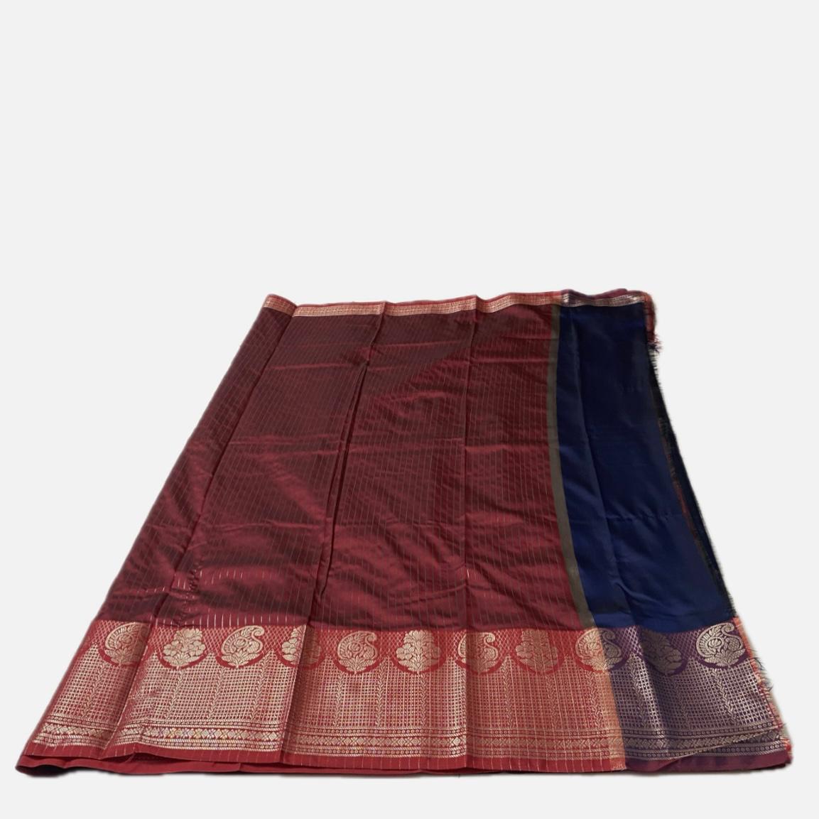 Semi Silk Saree in Navy Blue