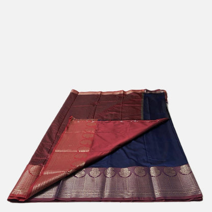 Semi Silk Saree in Navy Blue