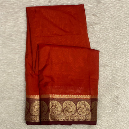 Damayanthi Rust Orange Saree! 🧡✨