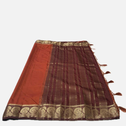 Damayanthi Rust Orange Saree! 🧡✨