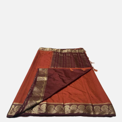 Damayanthi Rust Orange Saree! 🧡✨