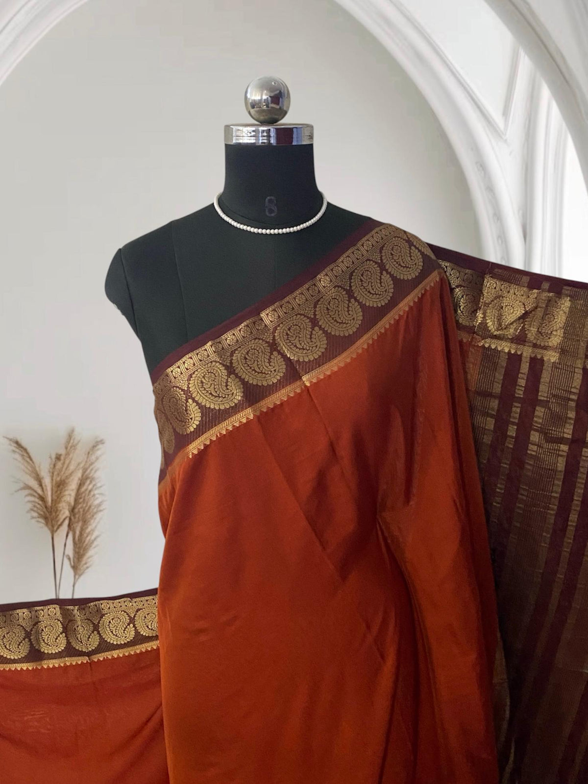 Damayanthi Rust Orange Saree! 🧡✨