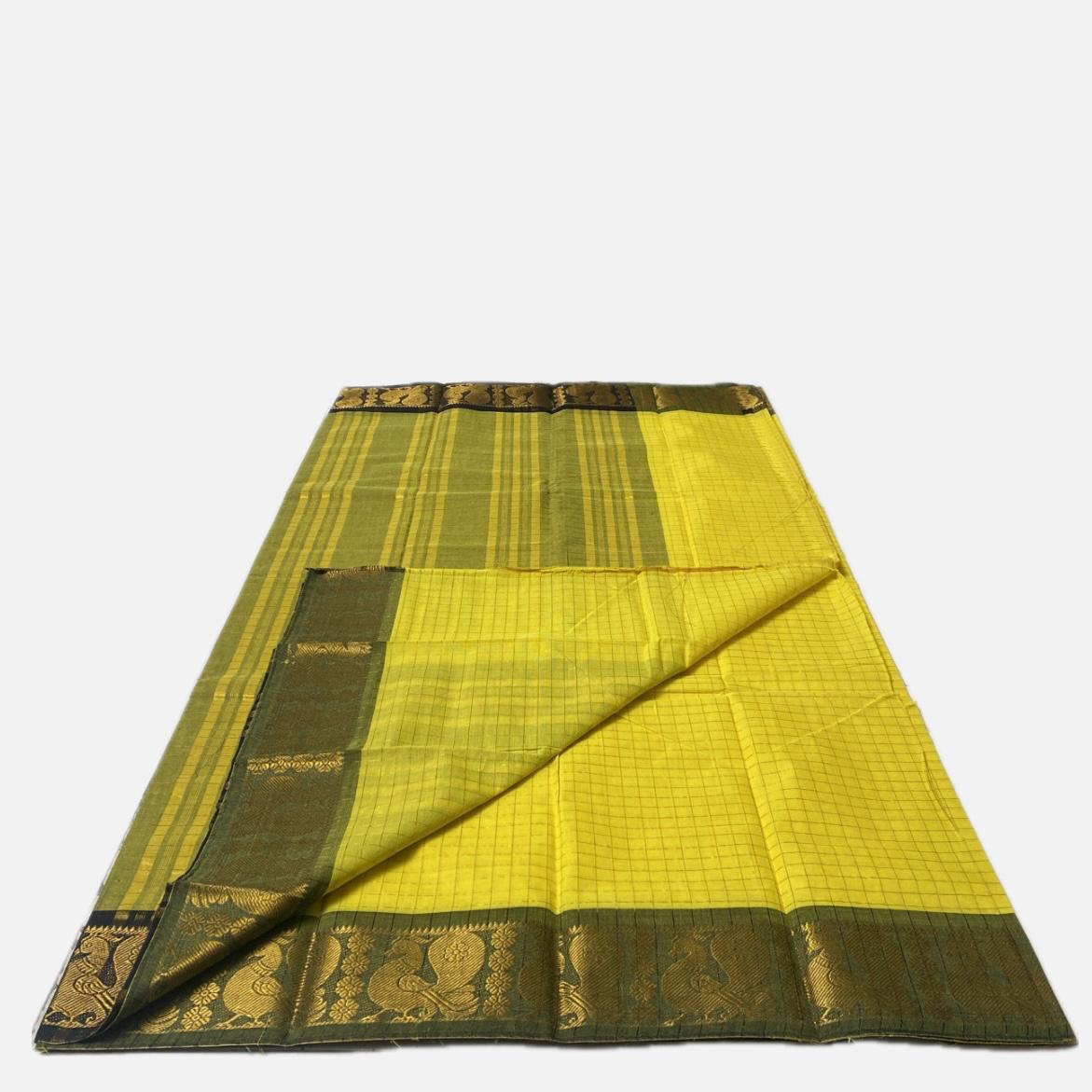 Cotton Saree in Yellow
