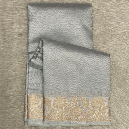 Tissue Lightweight Saree Silver