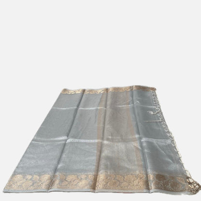 Tissue Lightweight Saree Silver