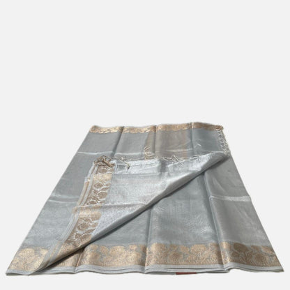 Tissue Lightweight Saree Silver