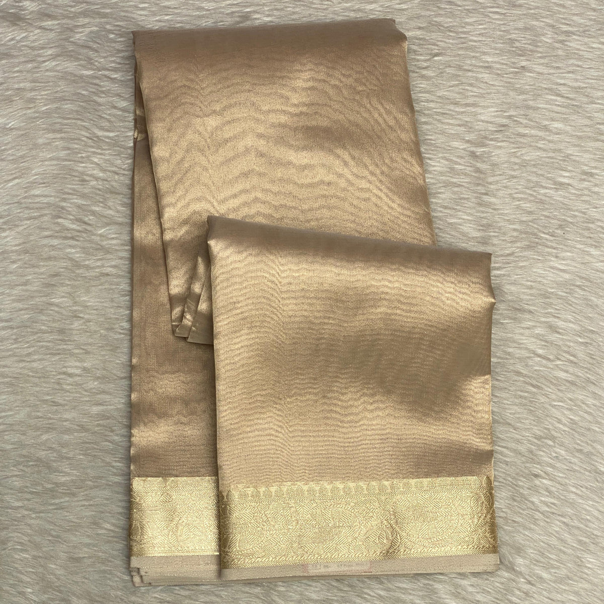 Tissue Lightweight Saree Golden