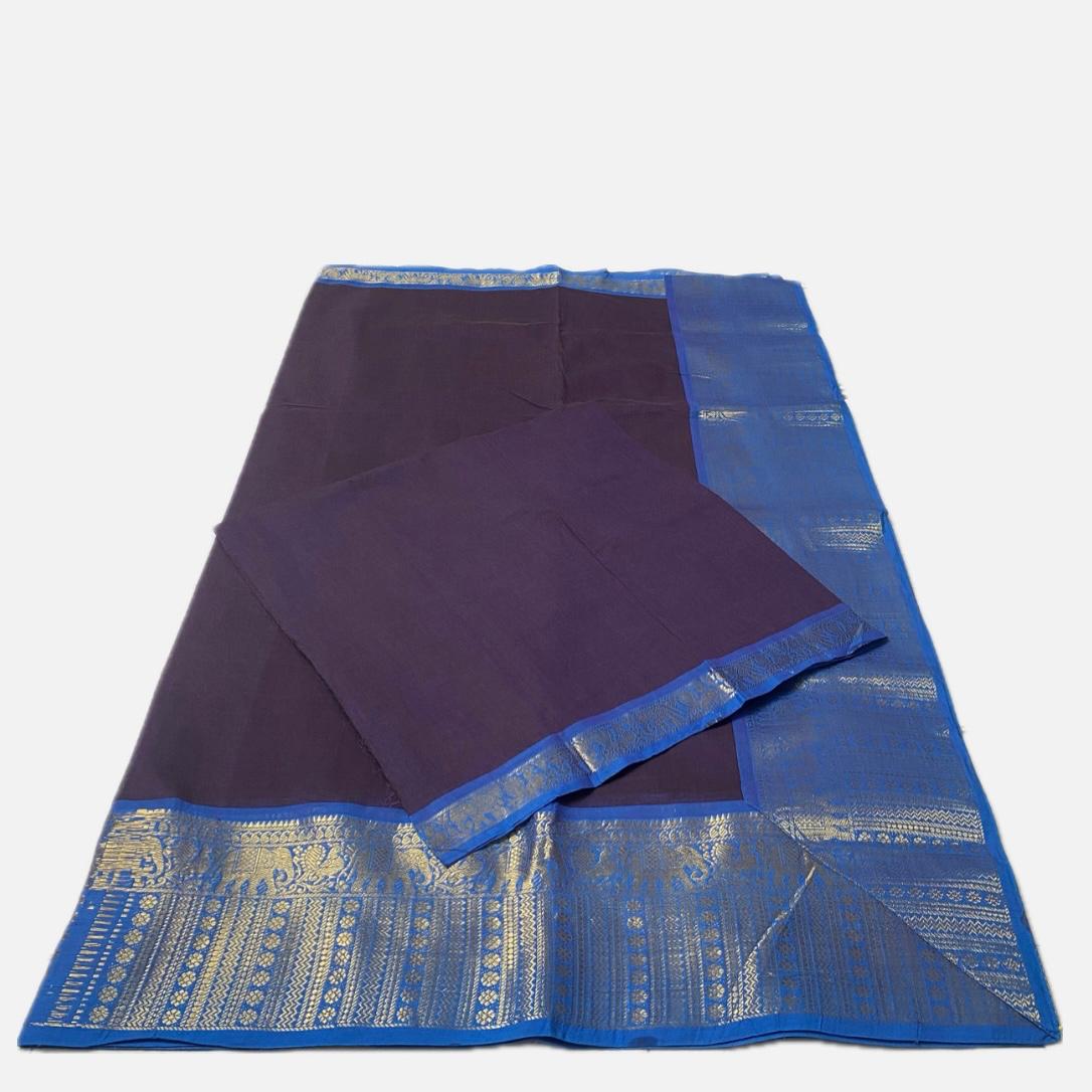 Kanchi Cotton Saree in Purple