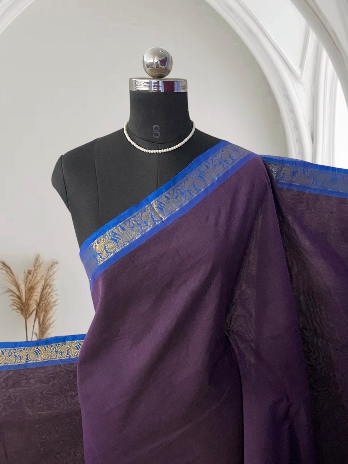 Kanchi Cotton Saree in Purple