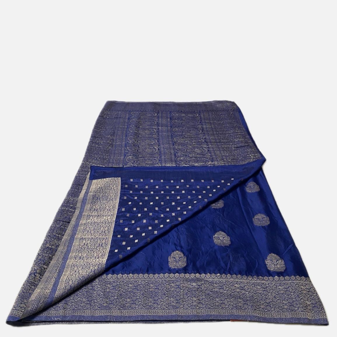 Smrithy Viscose Georgette Saree with Floral design Blue