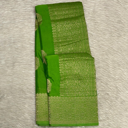 Smrithy Viscose Georgette Saree with Floral design Green