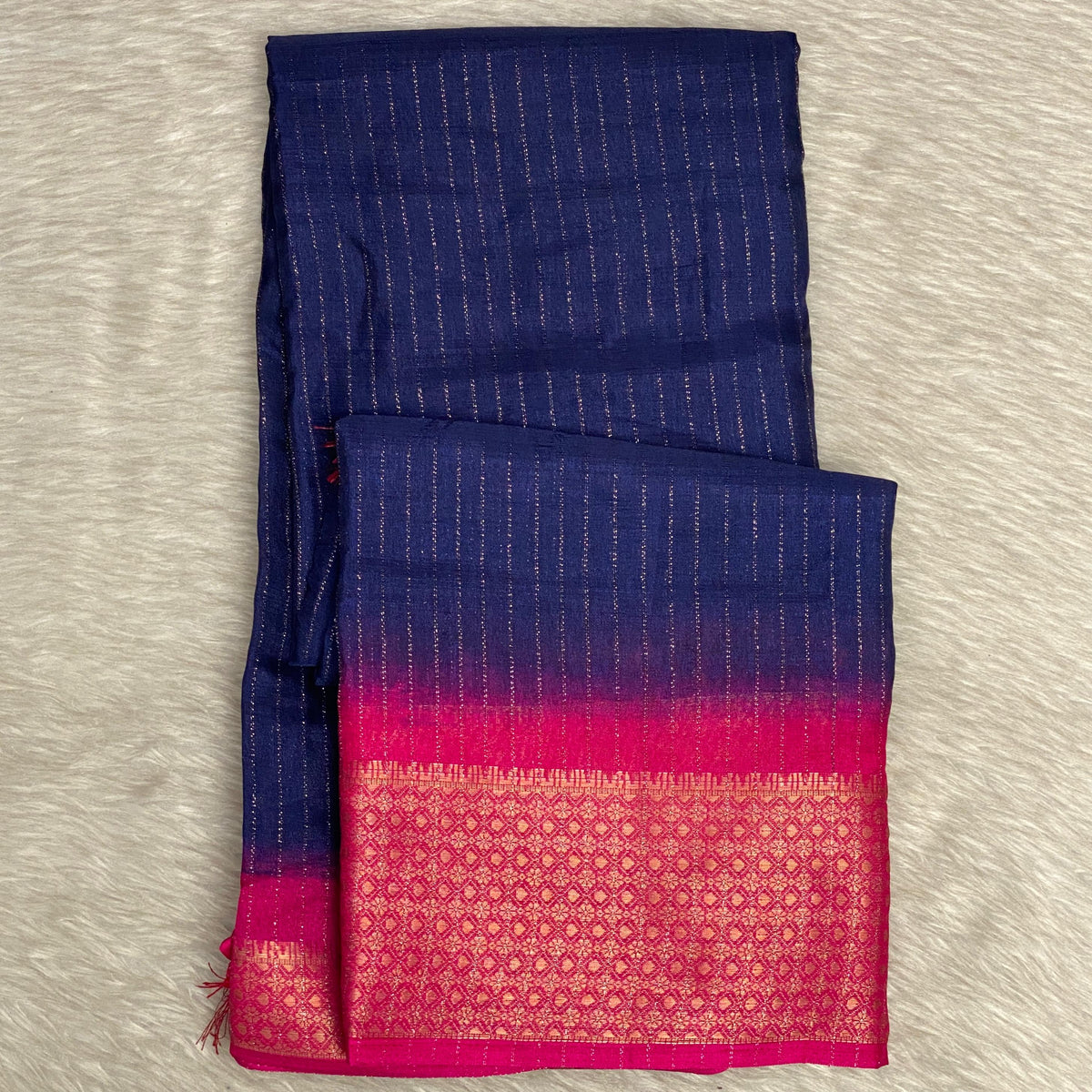 Monica Semi Jute Saree Blue