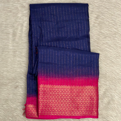 Monica Semi Jute Saree Blue