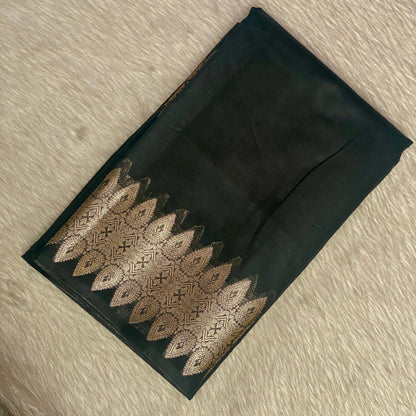 Classic Black Designer Soft Silk Saree with Rich Zari Pallu