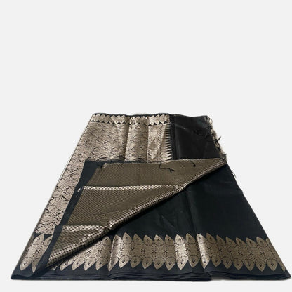 Classic Black Designer Soft Silk Saree with Rich Zari Pallu