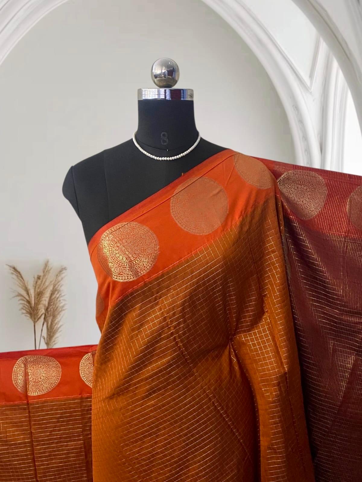 Laya Semi Soft Silk Wedding Collection Orange