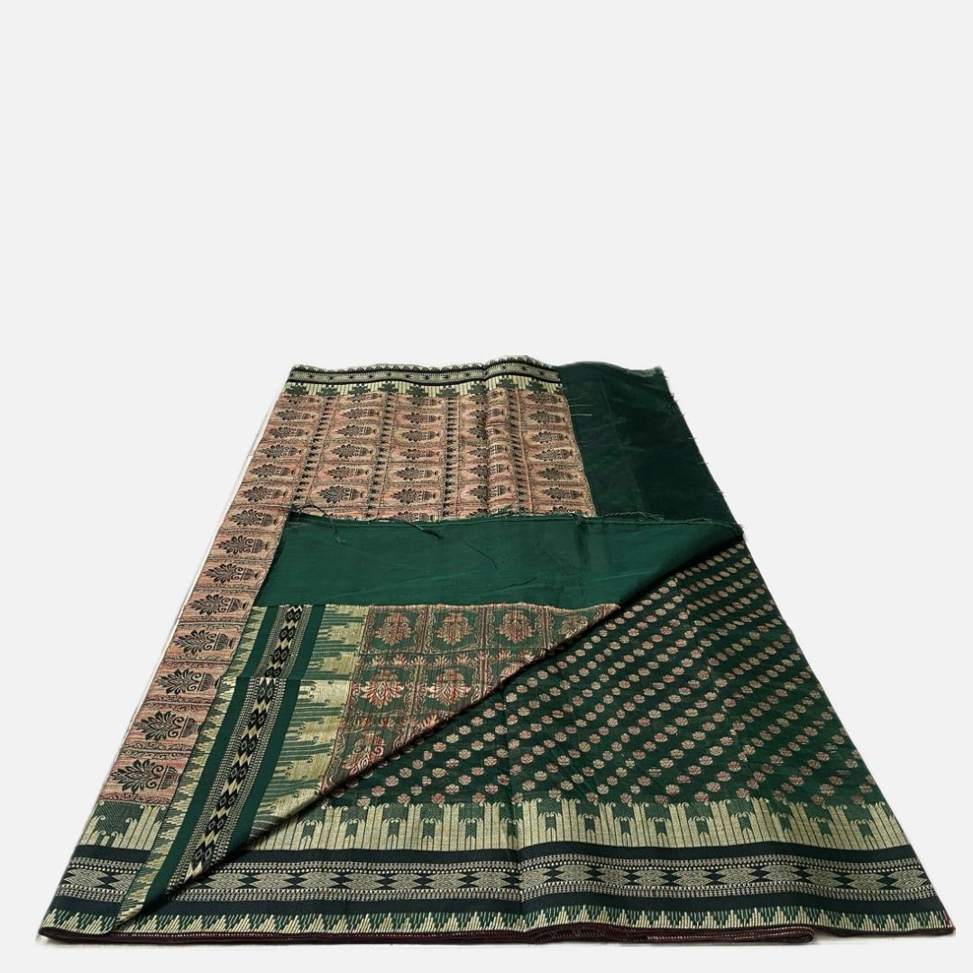 Rajani Floral Butta Cotton Saree Brick Red (Dress Code)