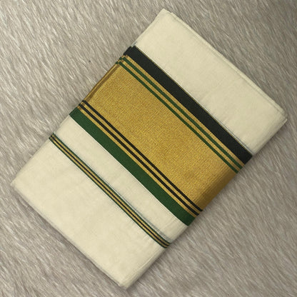 Traditional Gold Border Kerala Cotton Set Mundu