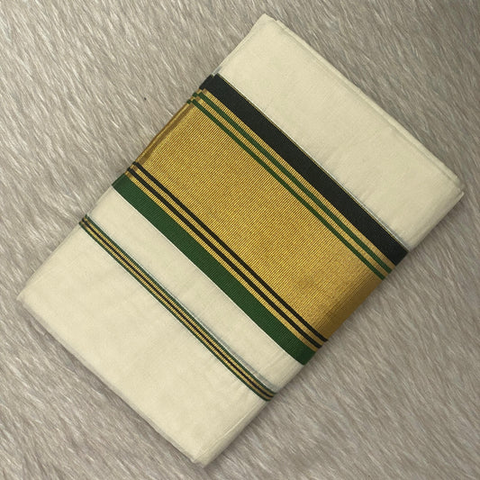 Traditional Gold Border Kerala Cotton Set Mundu