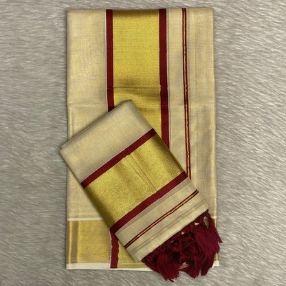 Chothi Temple Tissue Set Mund Maroon (Dress Code)