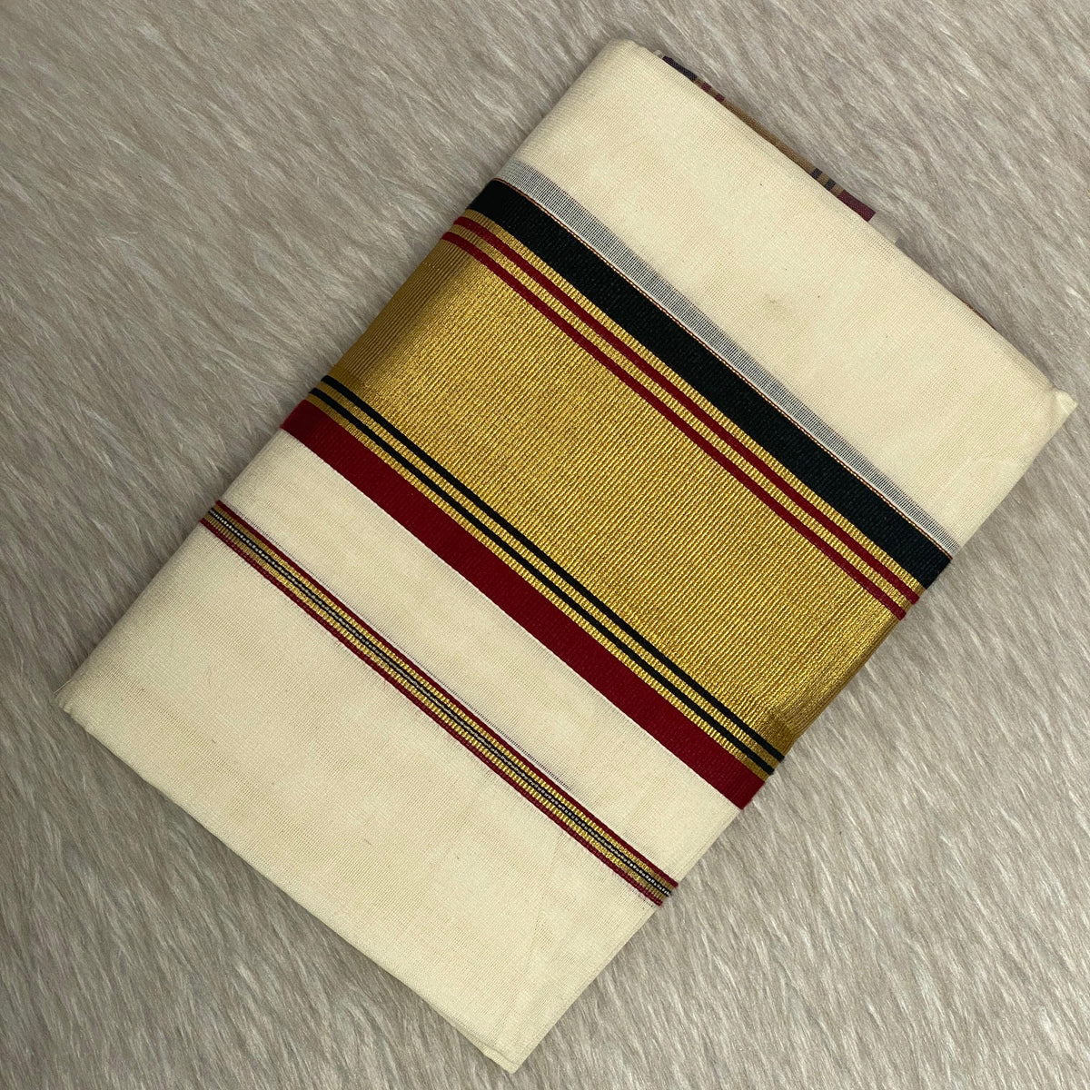 Traditional Gold Border Kerala Cotton Set Mundu (Dress Code)