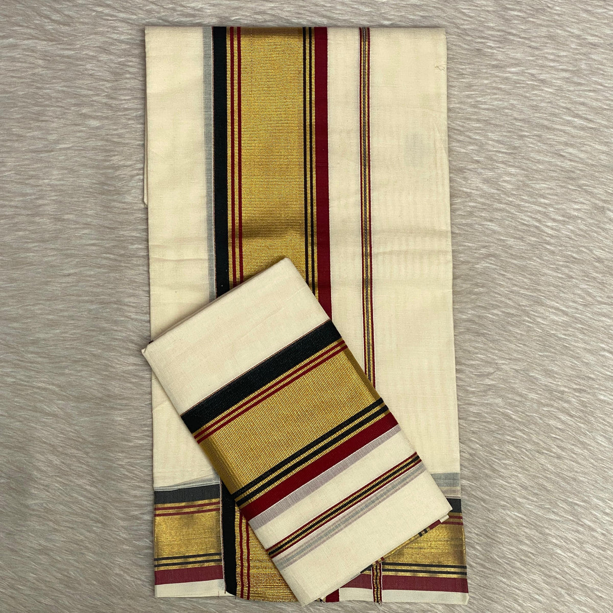 Traditional Gold Border Kerala Cotton Set Mundu (Dress Code)