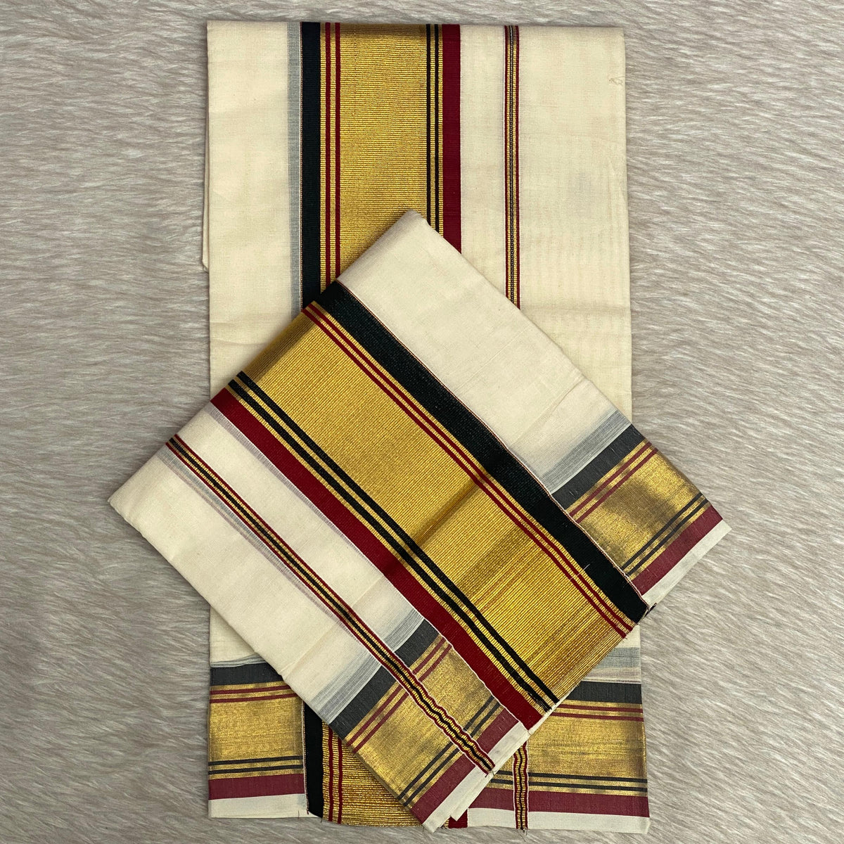 Traditional Gold Border Kerala Cotton Set Mundu (Dress Code)