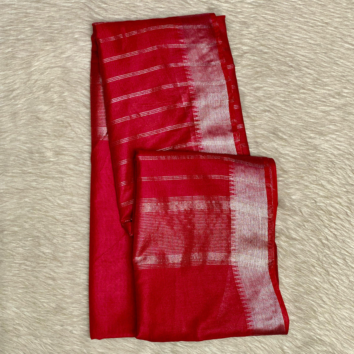 Rambha Semi Silk Saree in Red