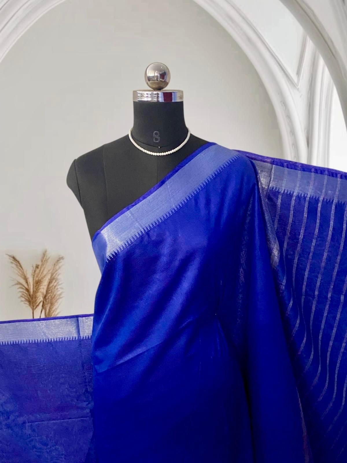 Rambha Semi Silk Saree in Royal Blue (Copy)