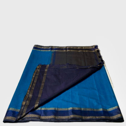 Semi Jute Saree in Blue