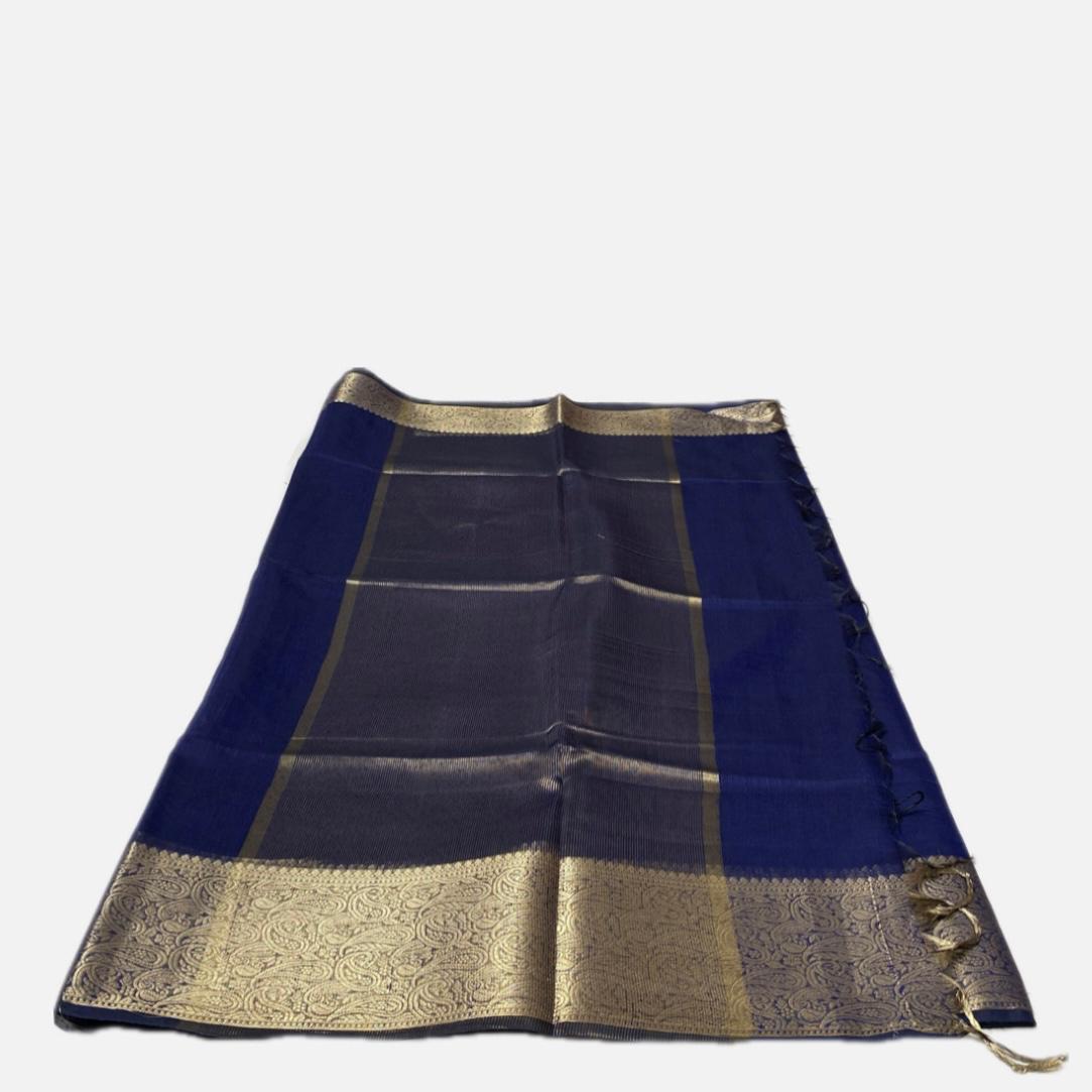 Ankitha Semi Linen Saree in Blue