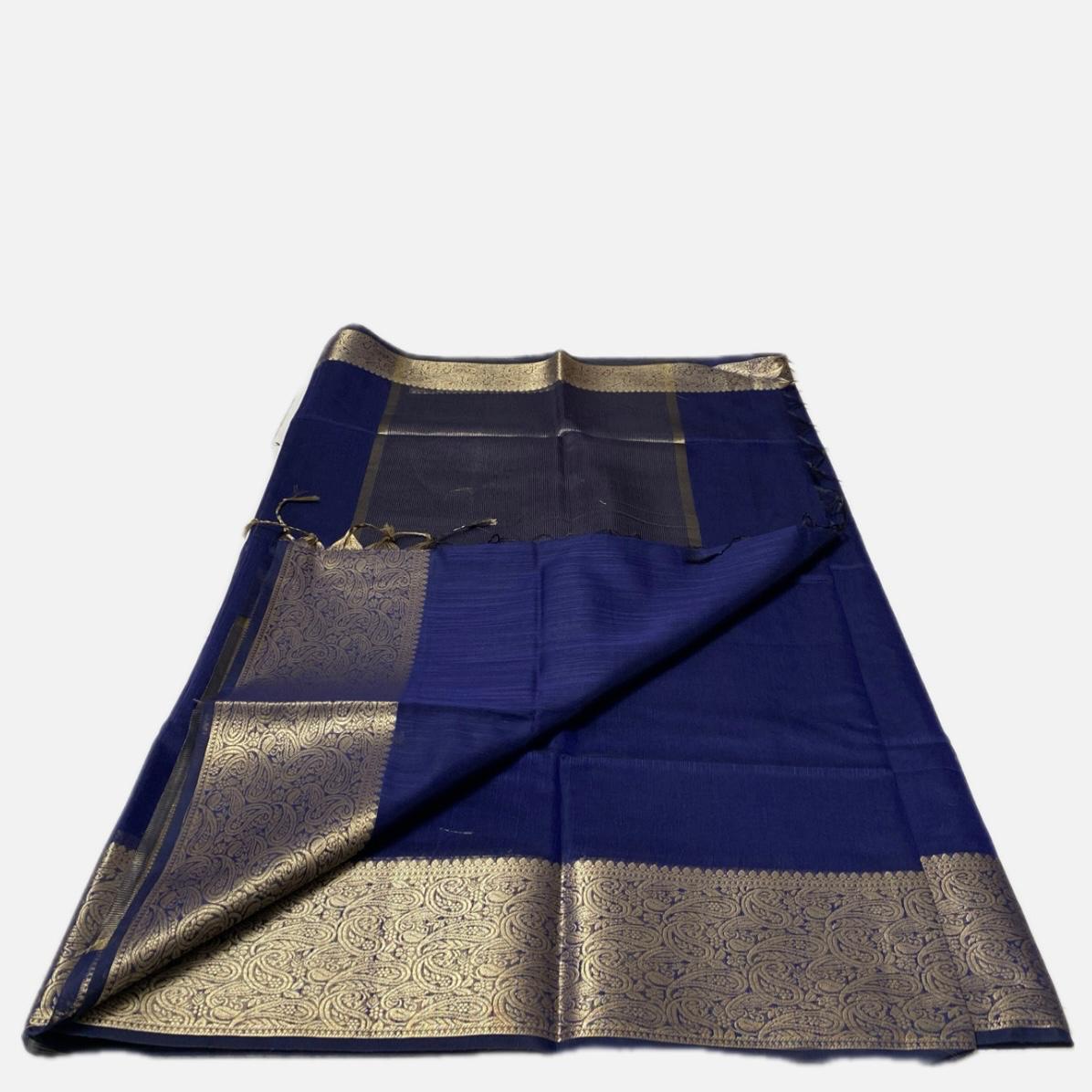 Ankitha Semi Linen Saree in Blue