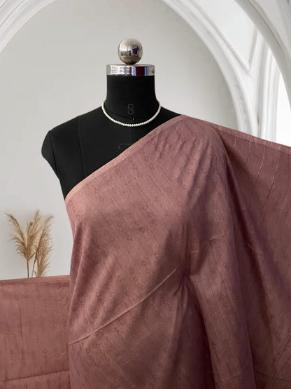 Semi Tussar Purple Colour Saree