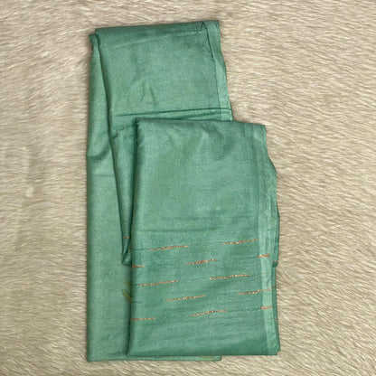 Semi Tussar Green Colour Saree