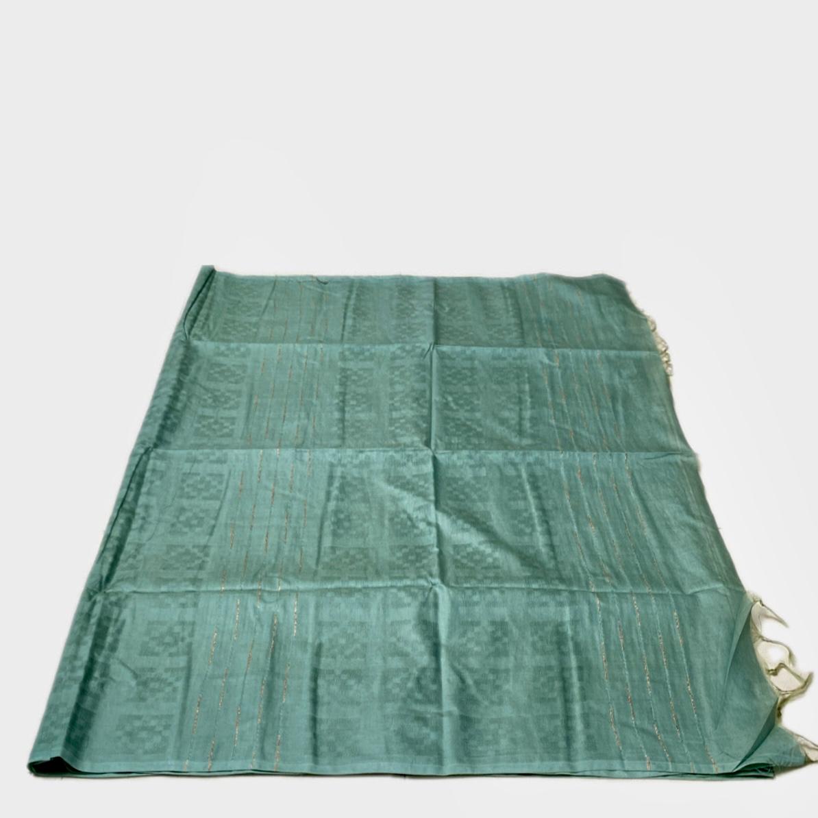 Semi Tussar Green Colour Saree