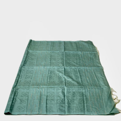 Semi Tussar Green Colour Saree