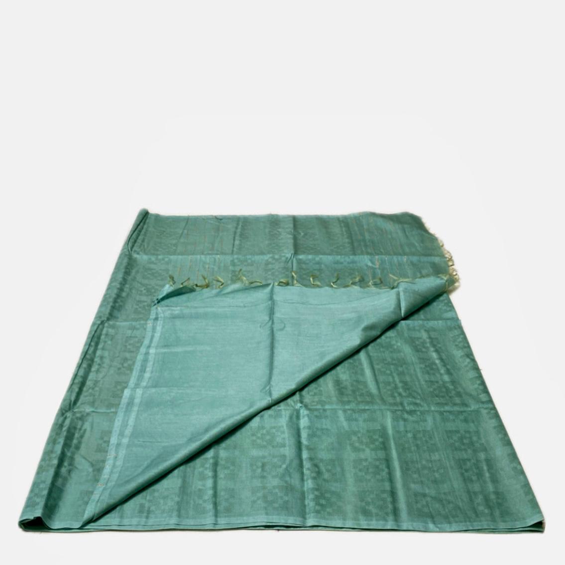 Semi Tussar Green Colour Saree